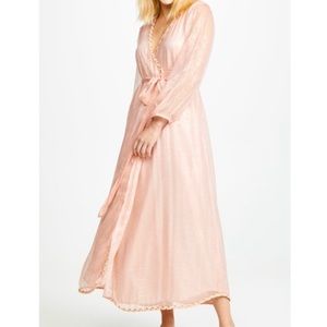 NWT Misa Los Angeles Misha Pink Metallic Midi dress